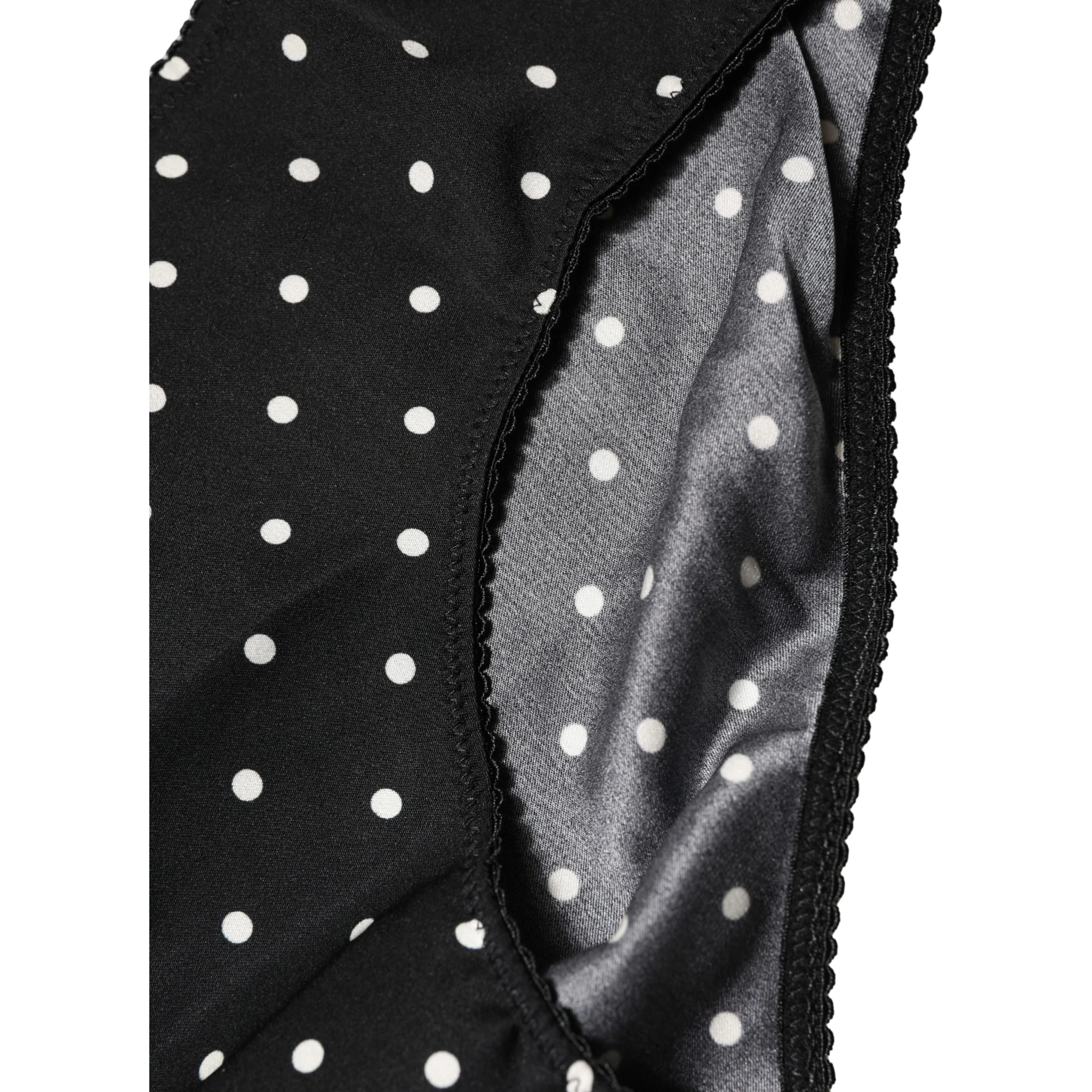 Black Polka Dots Mid Waist Brief Panty Underwear