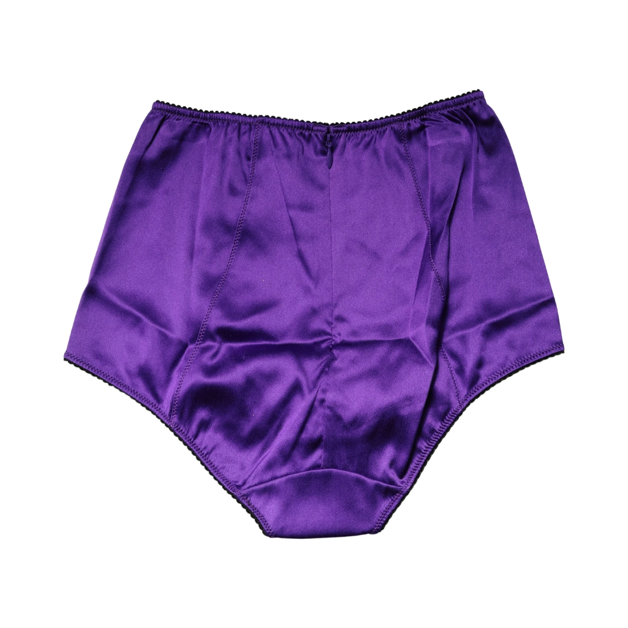 Purple Silk Blend High Waist Girdle Panty Underwear