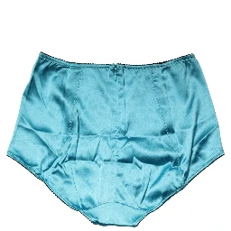 Blue Silk Blend High Waist Girdle Panty Underwear