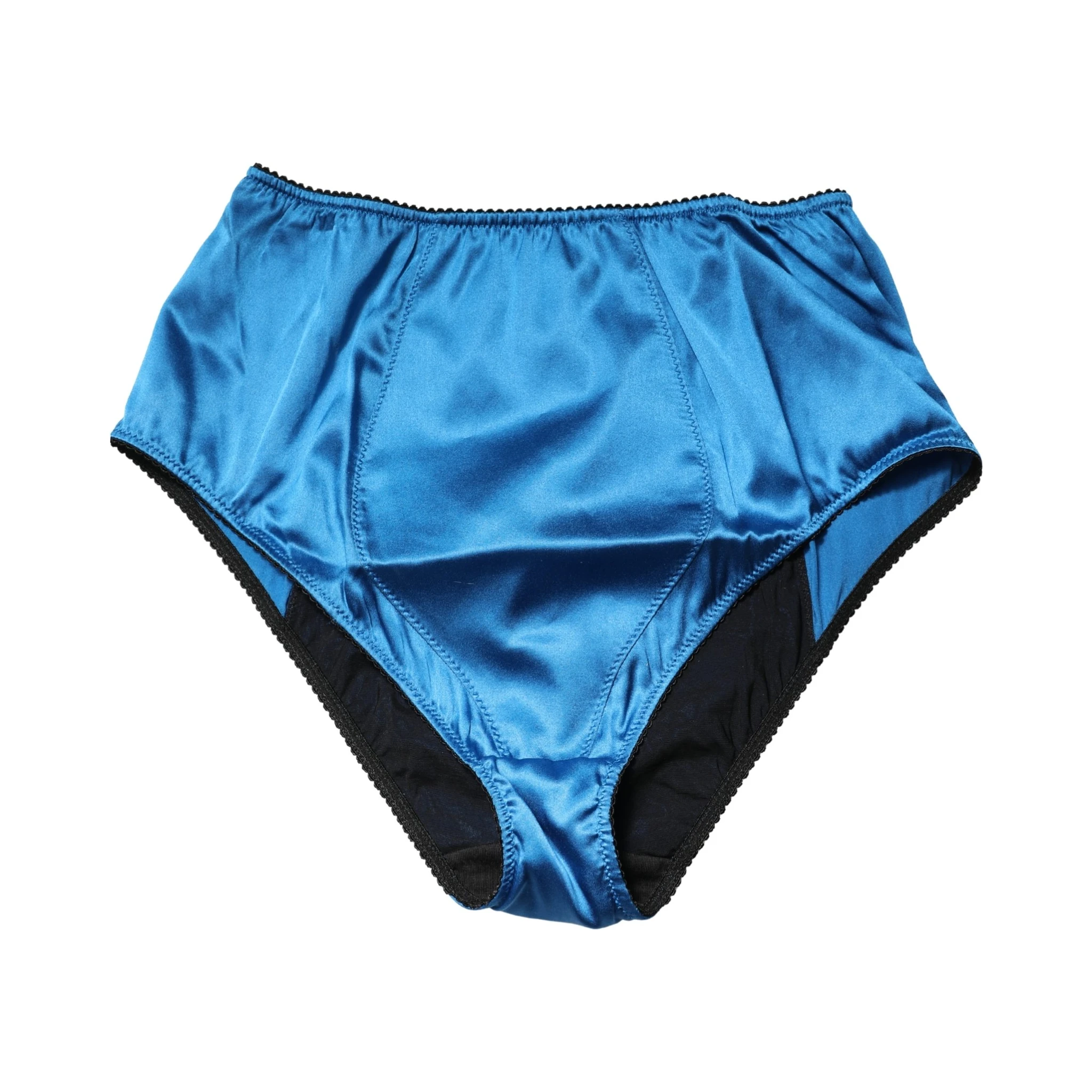 Blue Silk Blend High Waist Girdle Panty Underwear