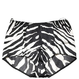 Black White Zebra High Waist Girdle Panty Underwear
