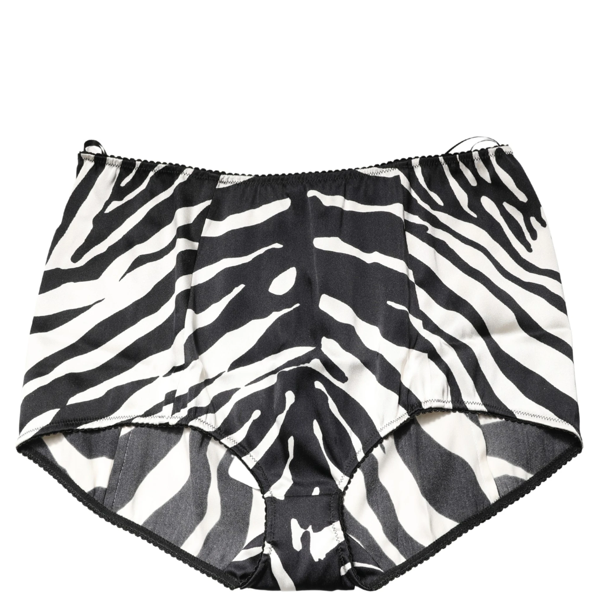 Black White Zebra High Waist Girdle Panty Underwear