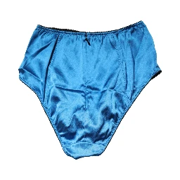 Blue Silk Blend High Waist Girdle Panty Underwear