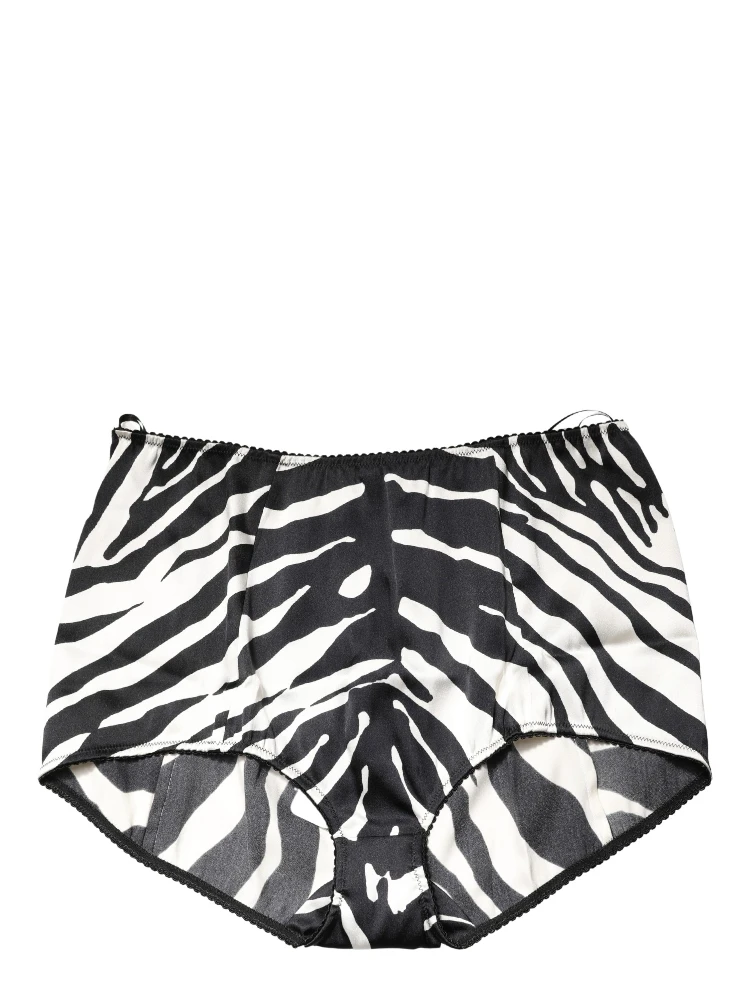 Black White Zebra High Waist Girdle Panty Underwear alternative