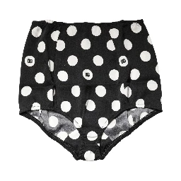 Black Polka Dot High Waist Girdle Panty Underwear