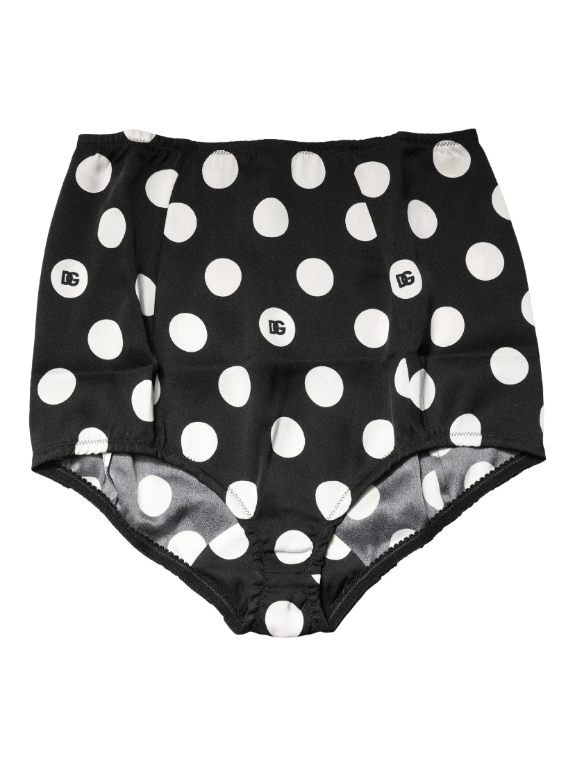 Black Polka Dot High Waist Girdle Panty Underwear