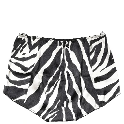 Black White Zebra High Waist Girdle Panty Underwear