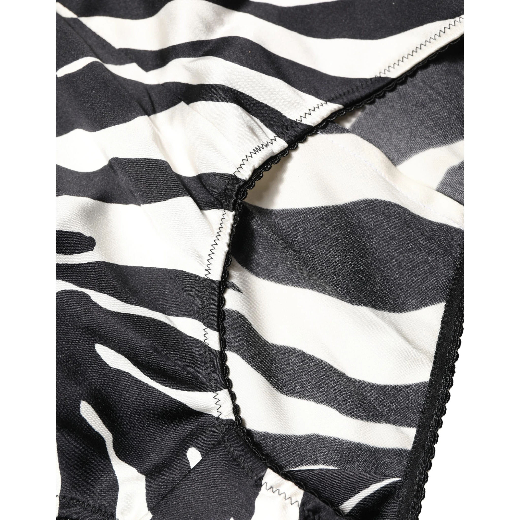 Black White Zebra High Waist Girdle Panty Underwear