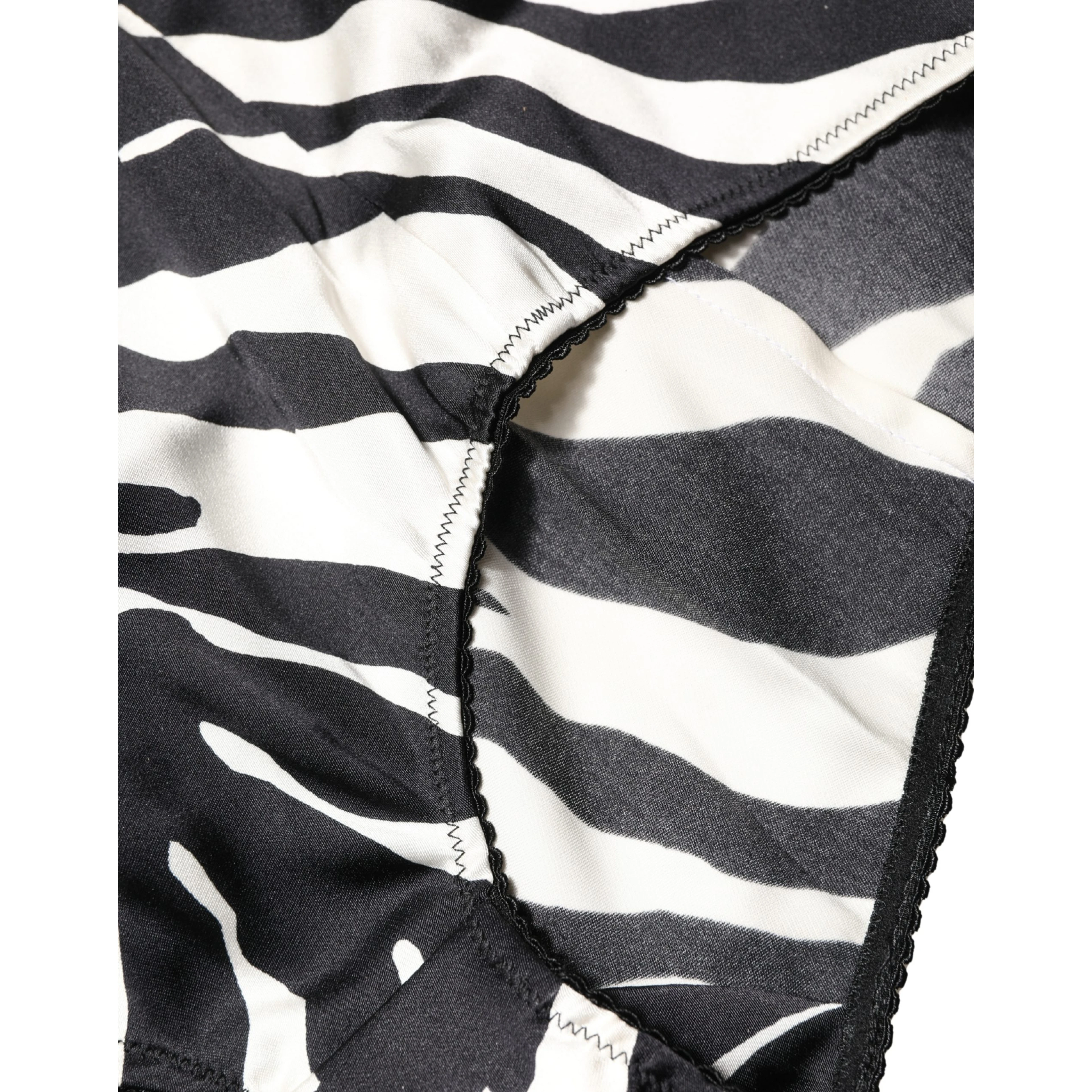 Black White Zebra High Waist Girdle Panty Underwear