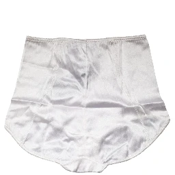 White Silk Blend High Waist Girdle Panty Underwear