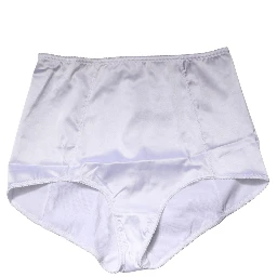White Silk Blend High Waist Girdle Panty Underwear
