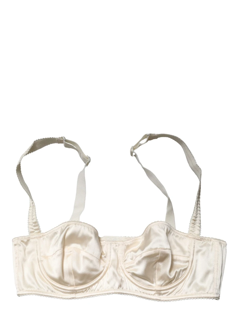 Off White Semi-Pad Underwire Balconette Bra Underwear