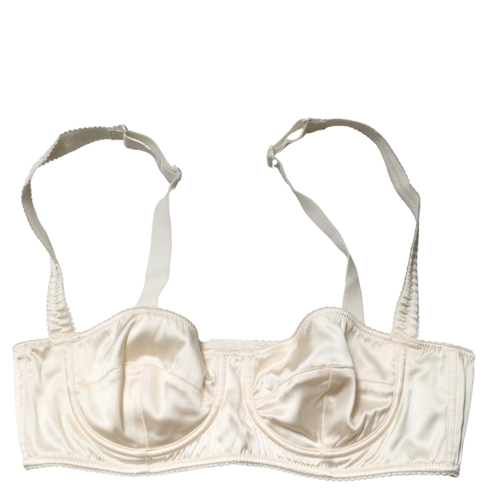 Off White Semi-Pad Underwire Balconette Bra Underwear