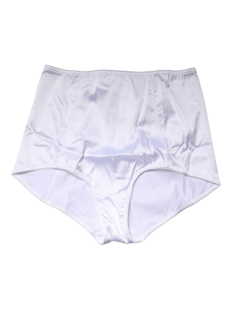 White Silk Blend High Waist Girdle Panty Underwear alternative
