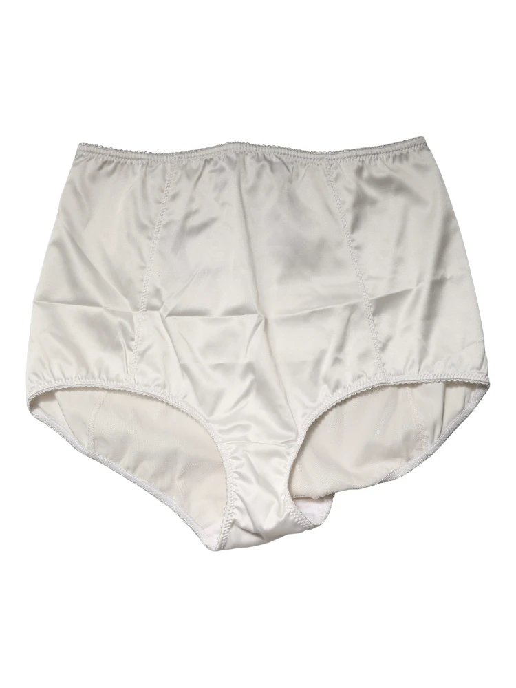 White Silk Blend High Waist Girdle Panty Underwear alternative