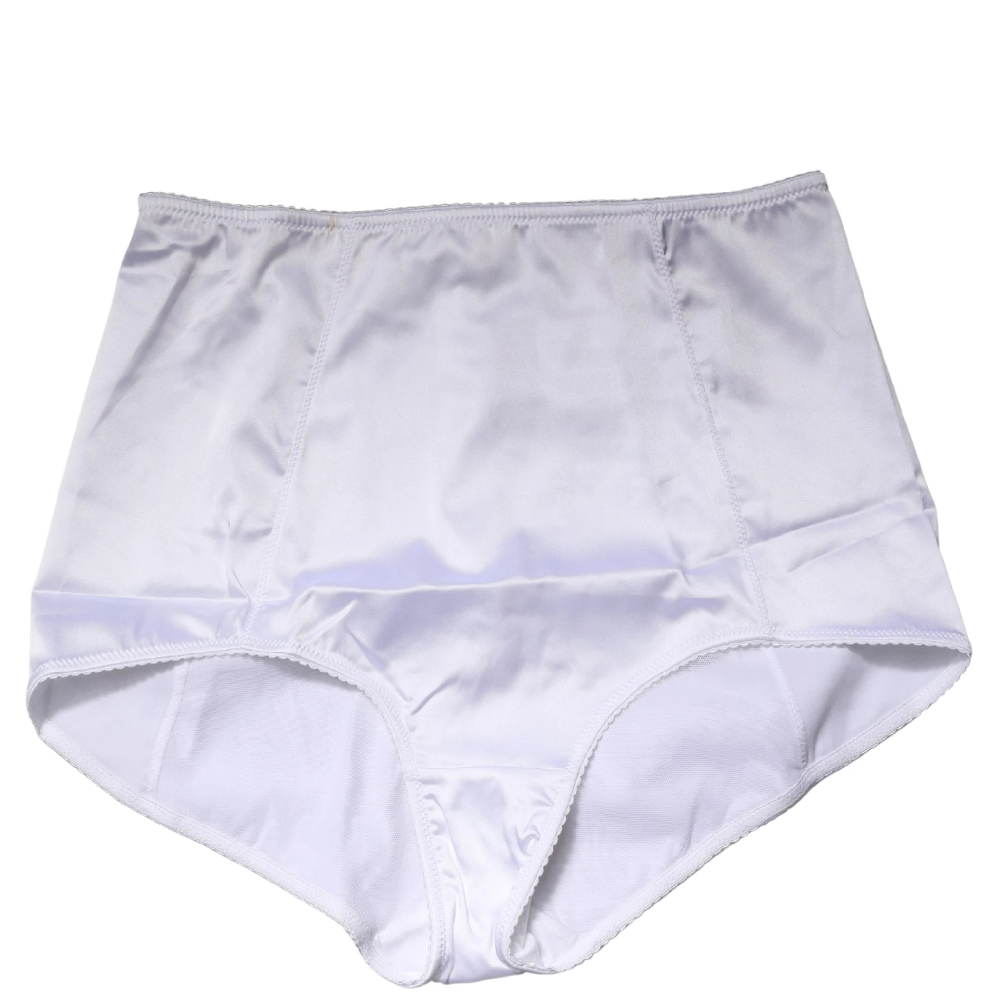 White Silk Blend High Waist Girdle Panty Underwear