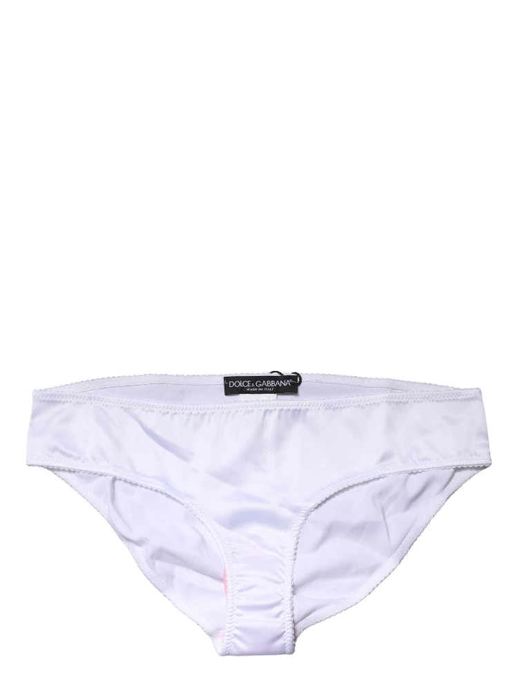 White Silk Stretch Mid Waist Brief Panty Underwear alternative