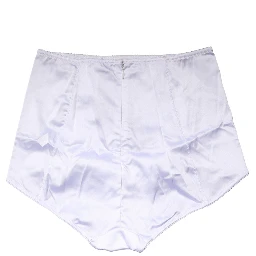 White Silk Blend High Waist Girdle Panty Underwear