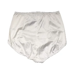 White Silk Blend High Waist Girdle Panty Underwear