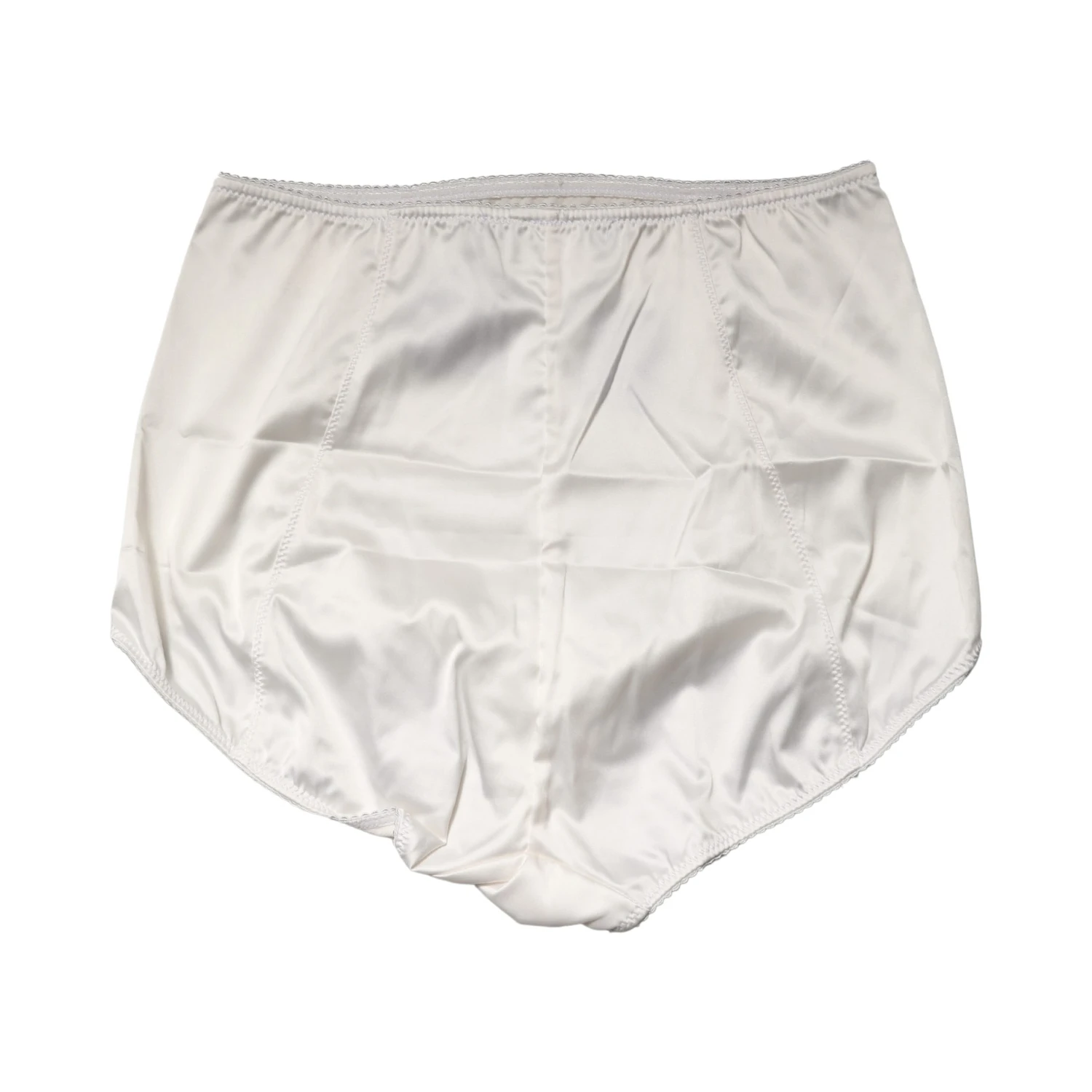 White Silk Blend High Waist Girdle Panty Underwear