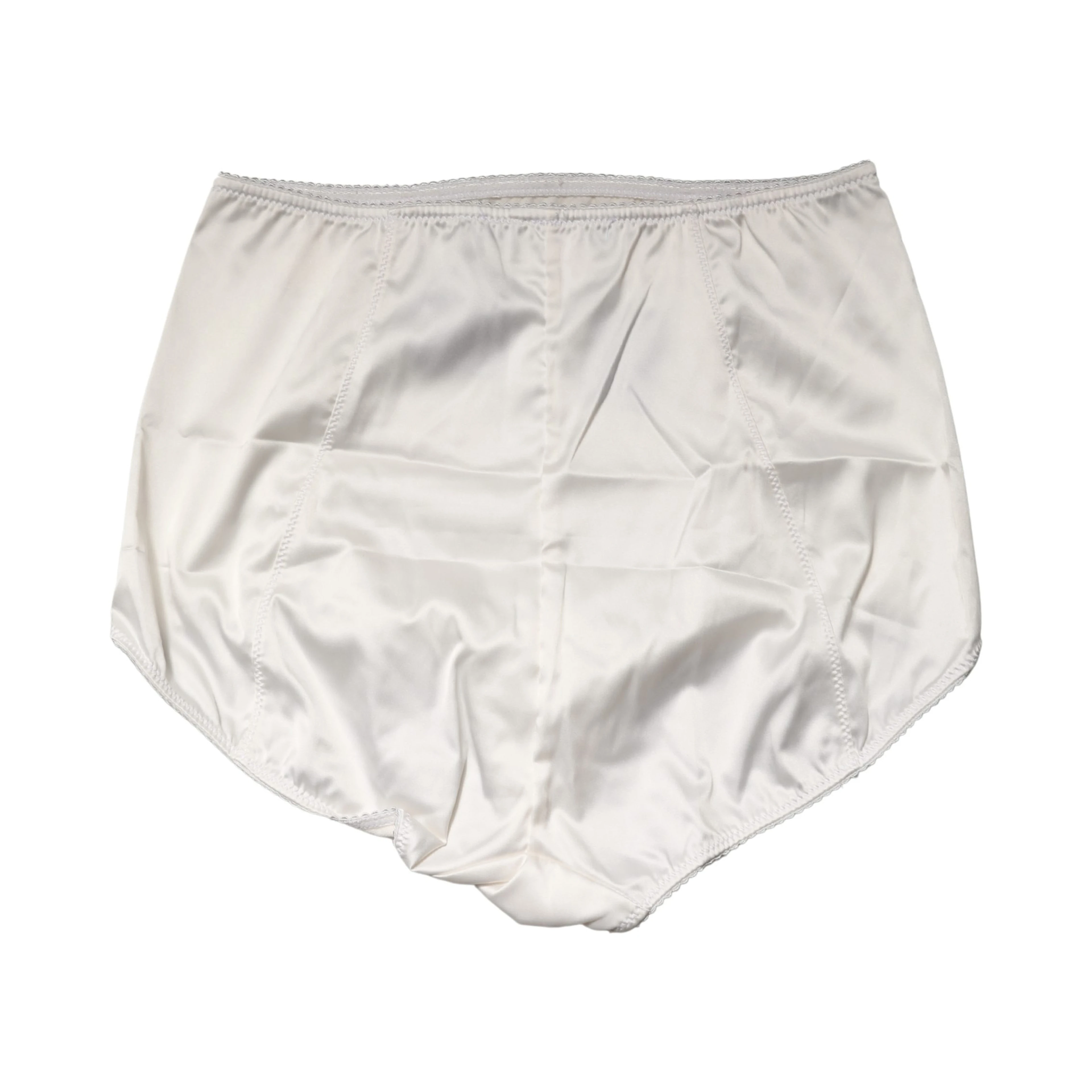 White Silk Blend High Waist Girdle Panty Underwear