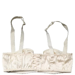 Off White Semi-Pad Underwire Balconette Bra Underwear