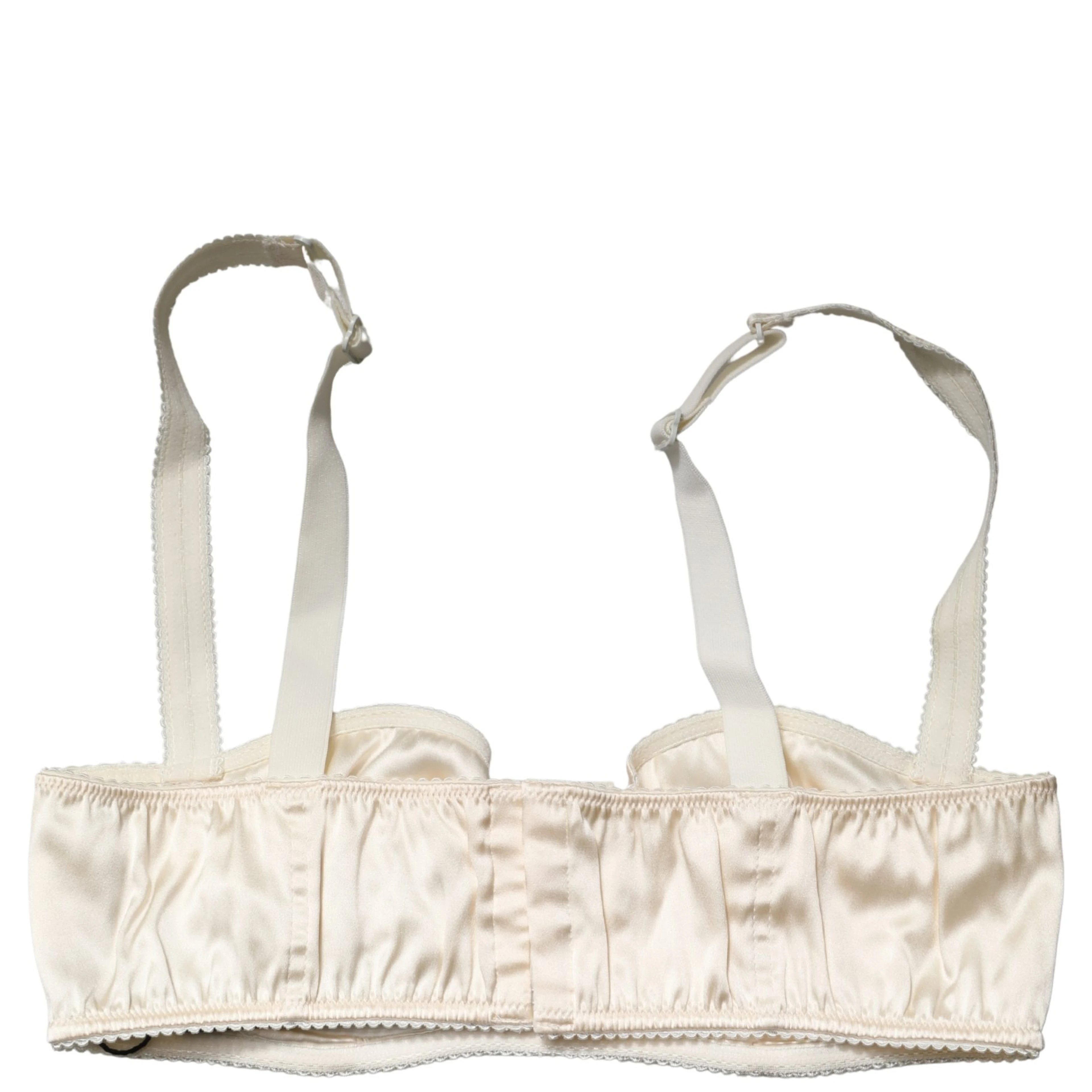 Off White Semi-Pad Underwire Balconette Bra Underwear