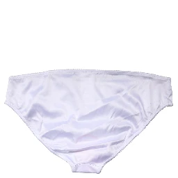 White Silk Stretch Mid Waist Brief Panty Underwear
