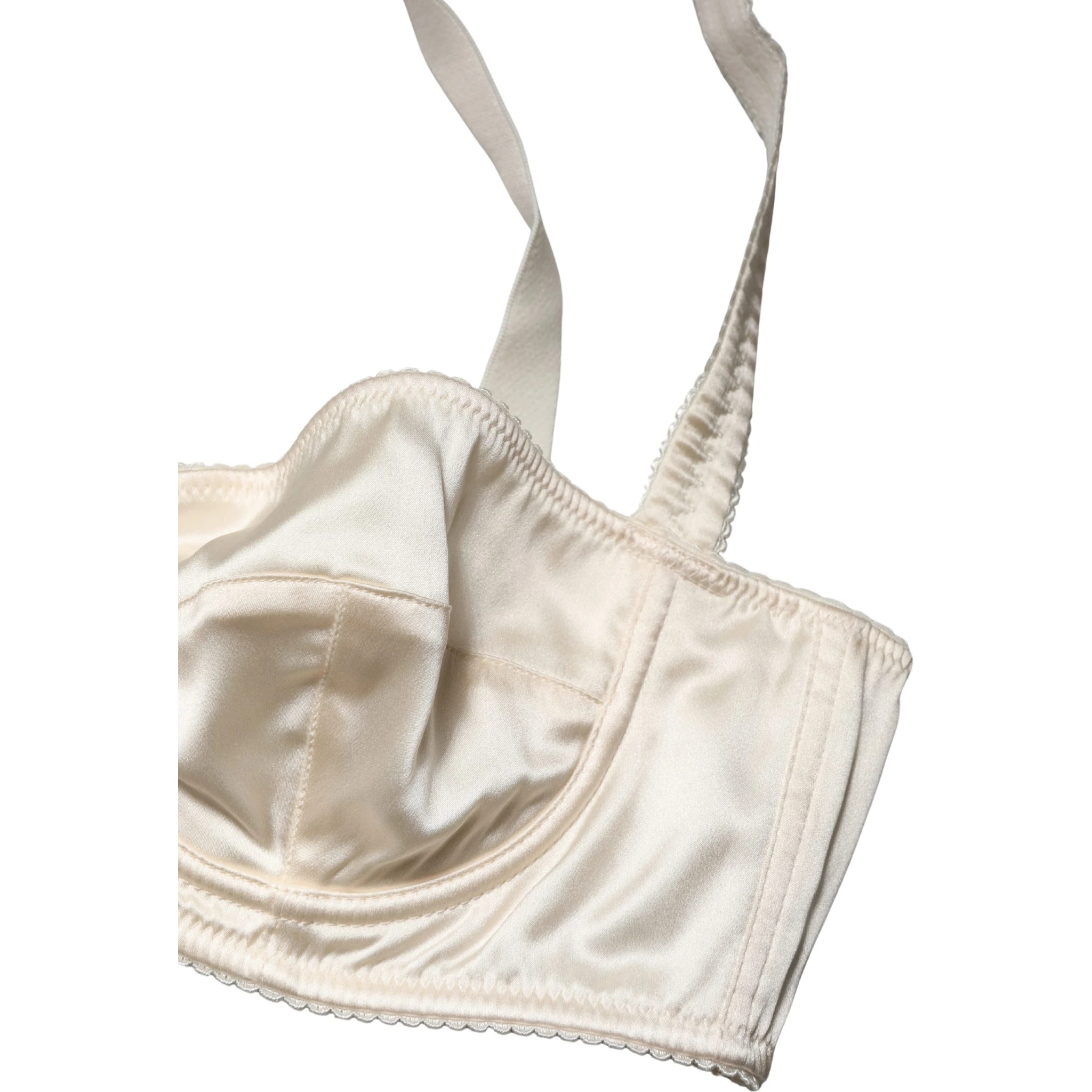 Off White Semi-Pad Underwire Balconette Bra Underwear
