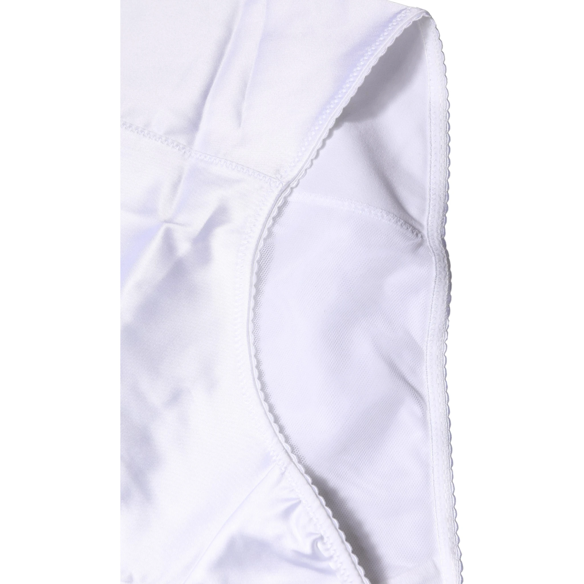 White Silk Blend High Waist Girdle Panty Underwear