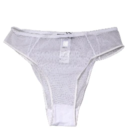 White Sheer Silk Stretch High Brief Underwear