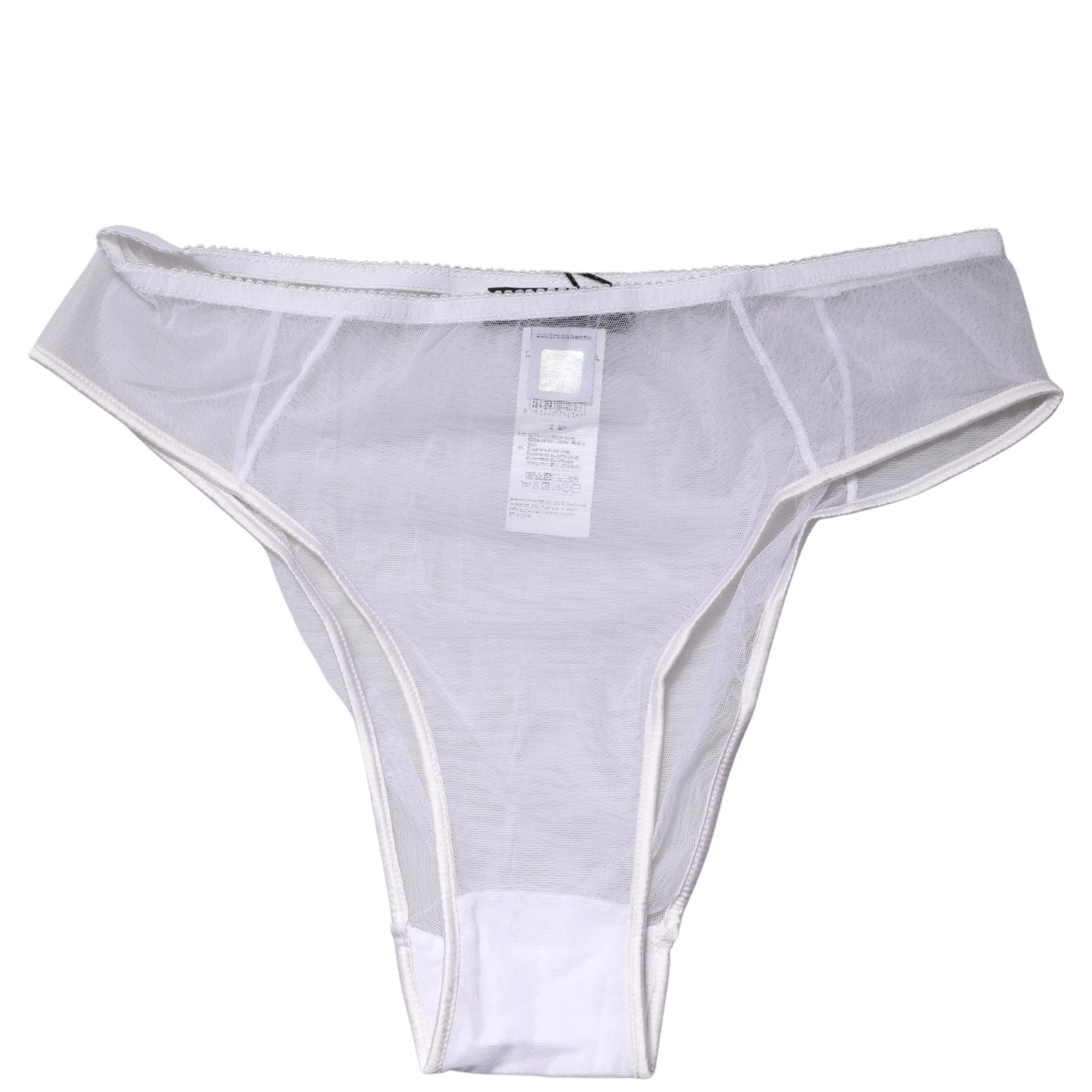 White Sheer Silk Stretch High Brief Underwear