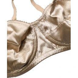 Beige Semi-Pad Underwire Balconette Bra Underwear