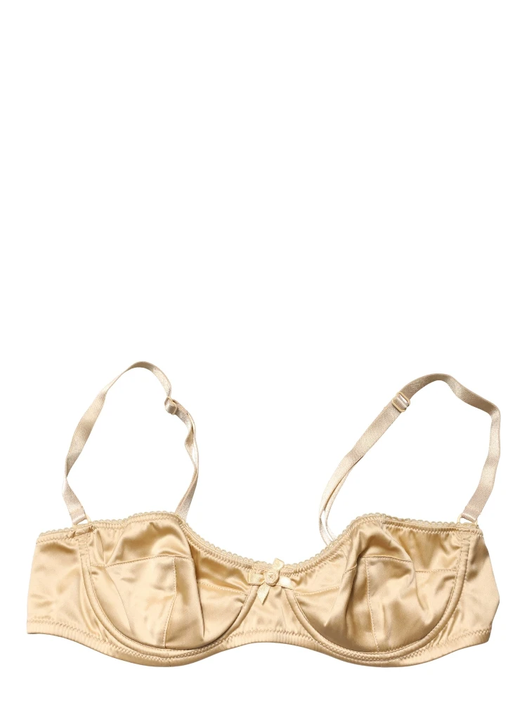 Beige Semi-Pad Underwire Balconette Bra Underwear