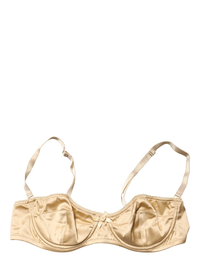 Beige Semi-Pad Underwire Balconette Bra Underwear