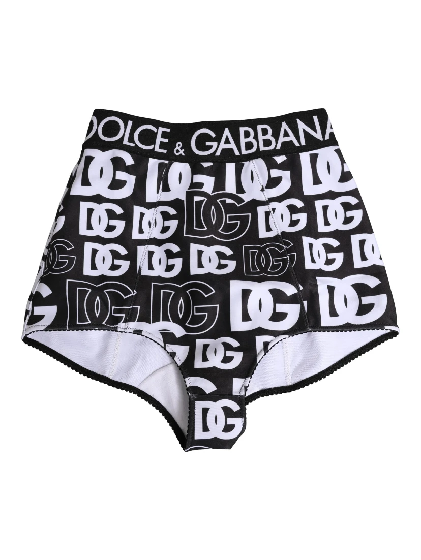 Black White DG Logo Waistband Girdle Underwear