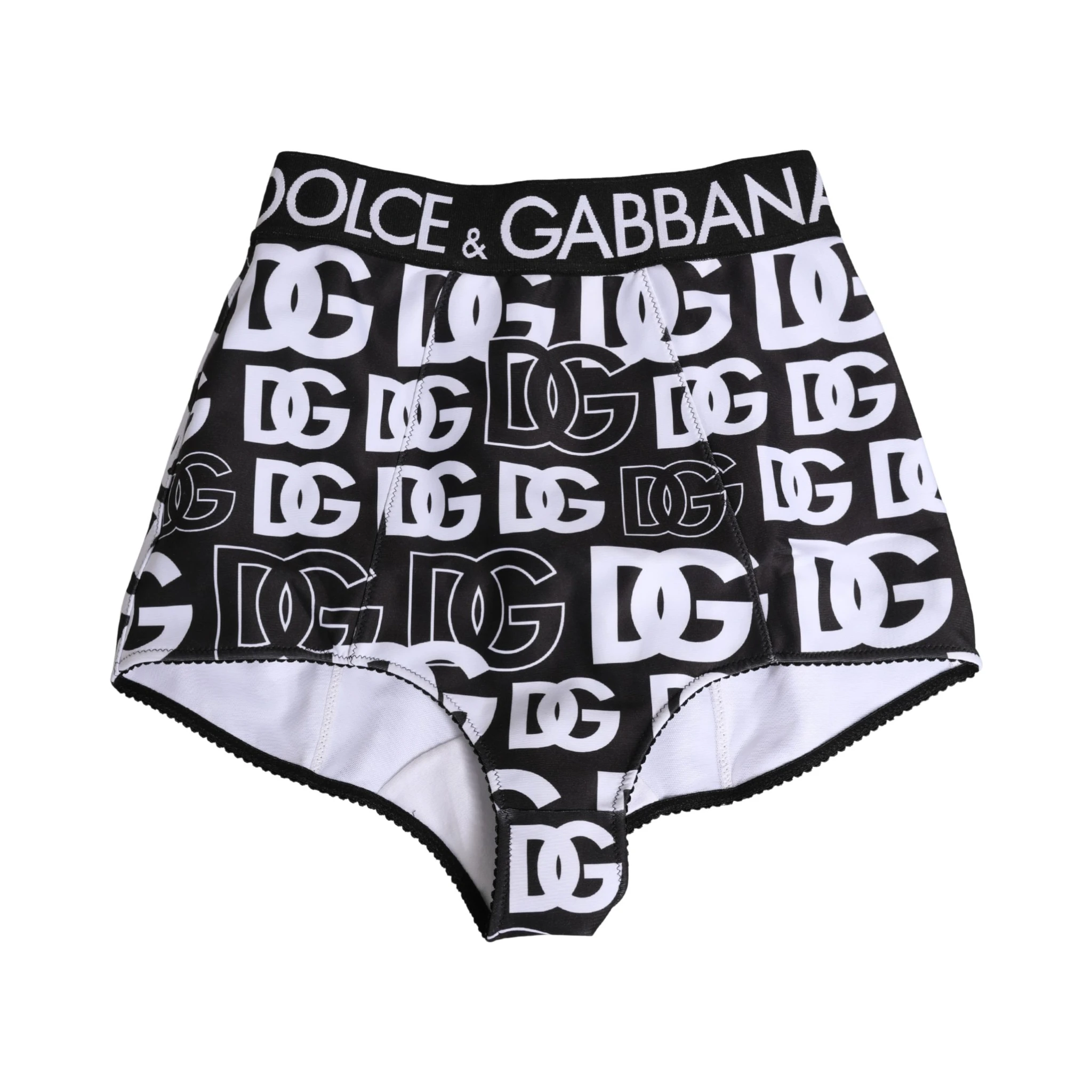 Black White DG Logo Waistband Girdle Underwear