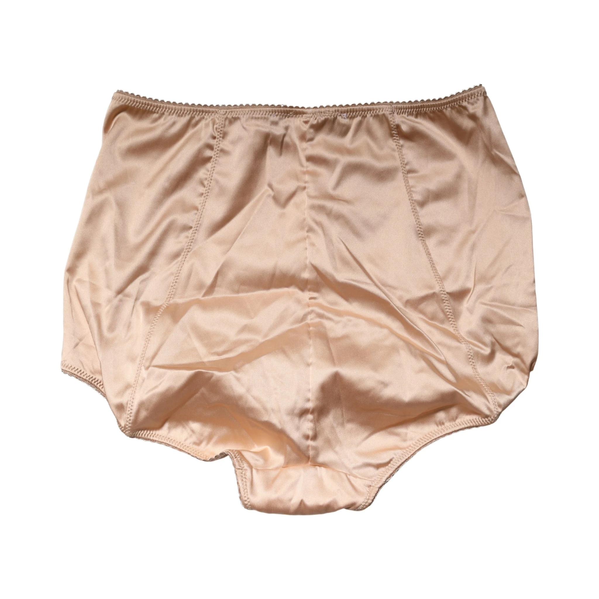 Beige Silk Blend High Waist Girdle Panty Underwear