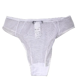 White Sheer Silk Stretch High Brief Underwear
