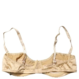 Beige Semi-Pad Underwire Balconette Bra Underwear
