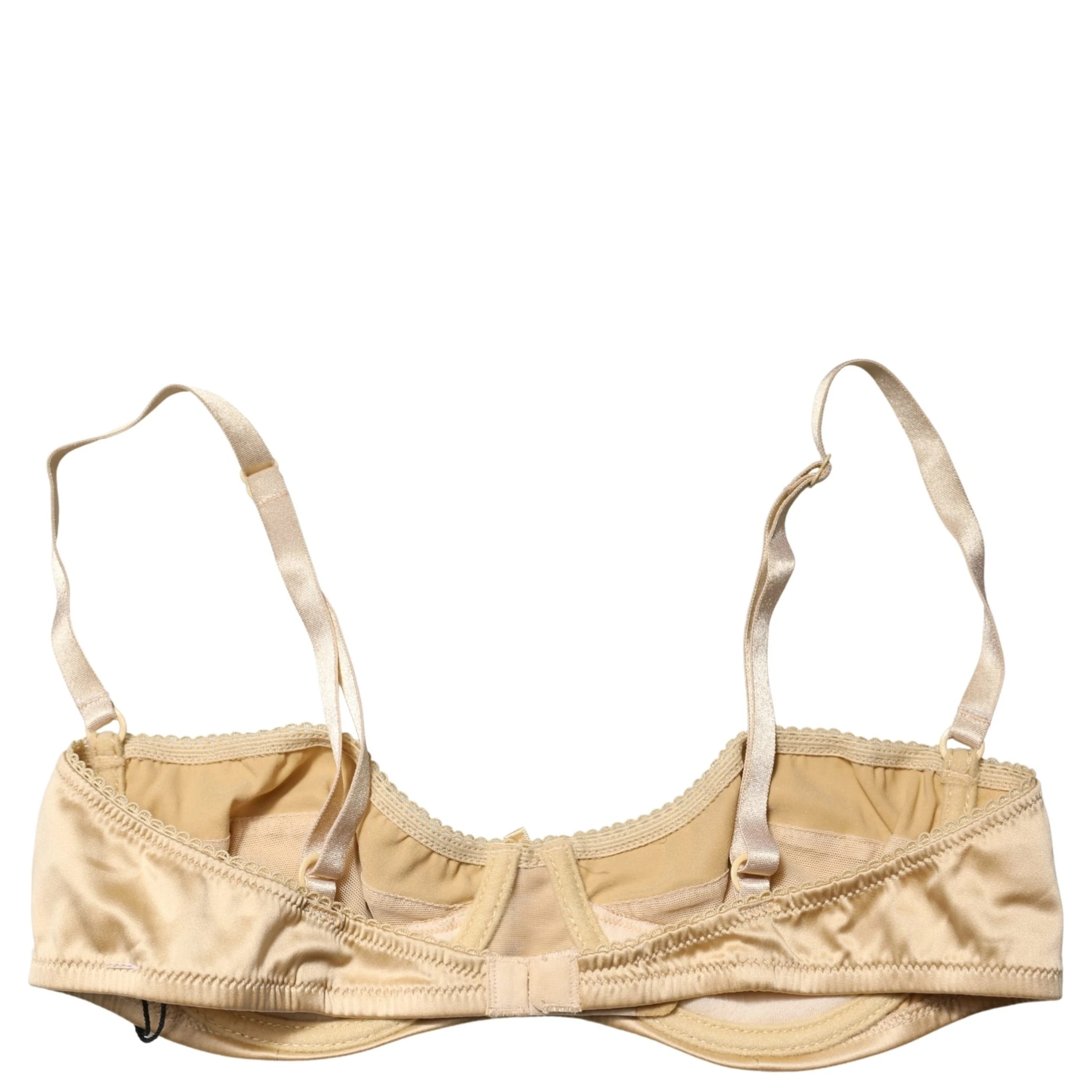 Beige Semi-Pad Underwire Balconette Bra Underwear