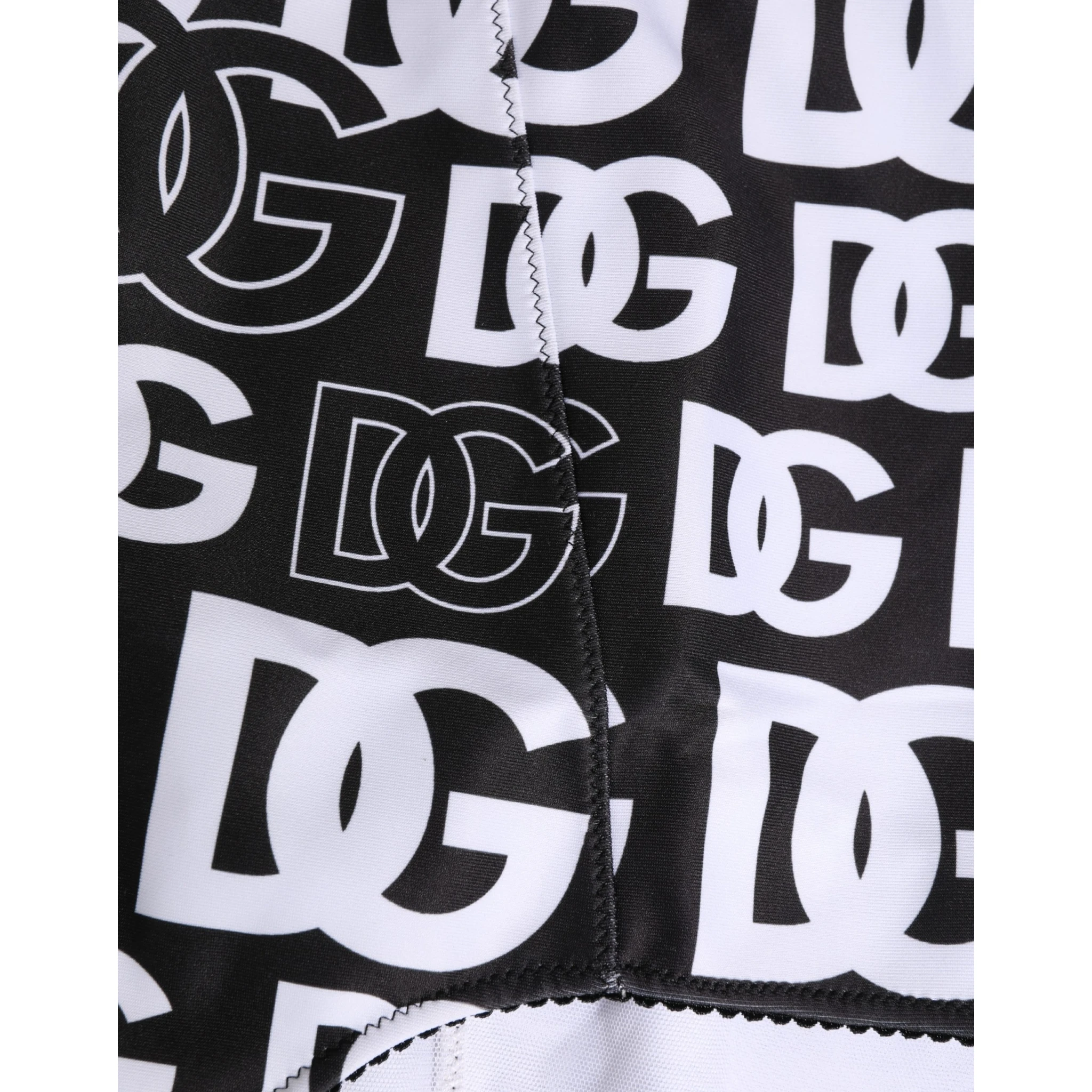 Black White DG Logo Waistband Girdle Underwear