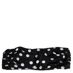 Black White Polka Dot Bandeau Beachwear Swimwear