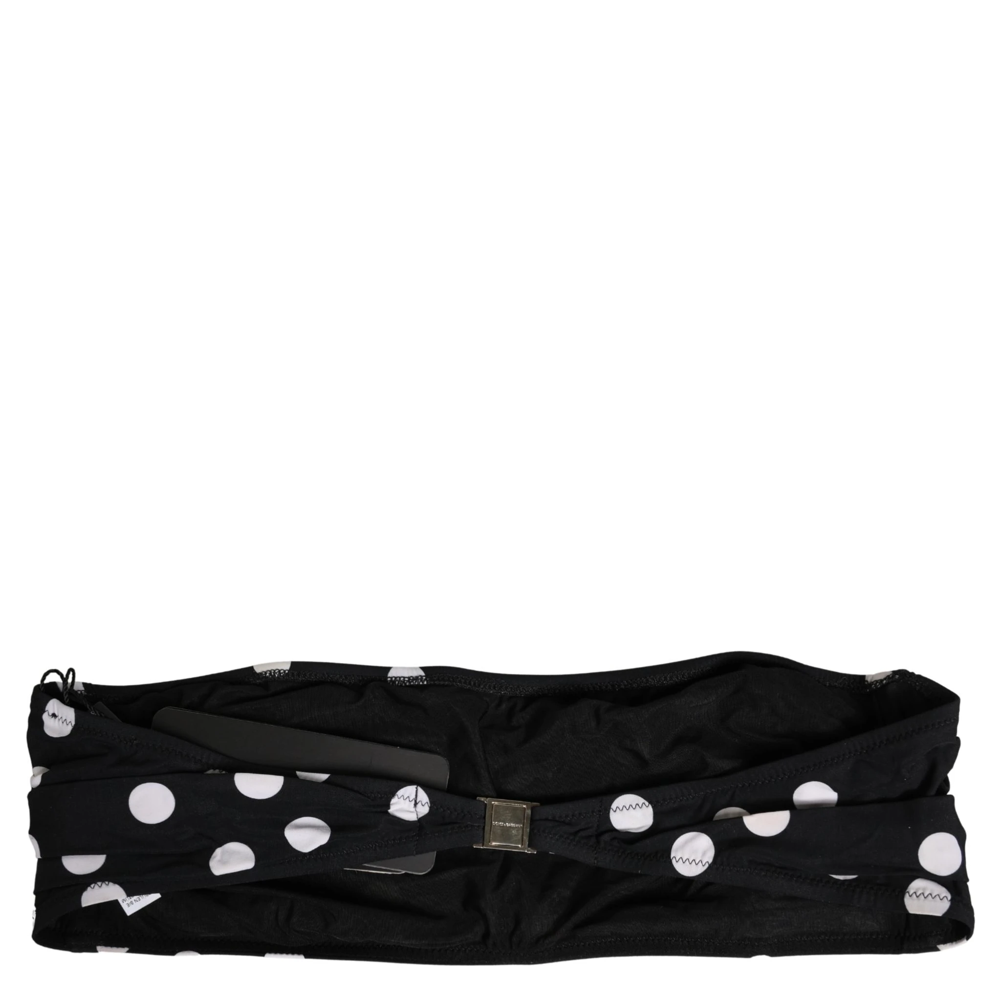 Black White Polka Dot Bandeau Beachwear Swimwear