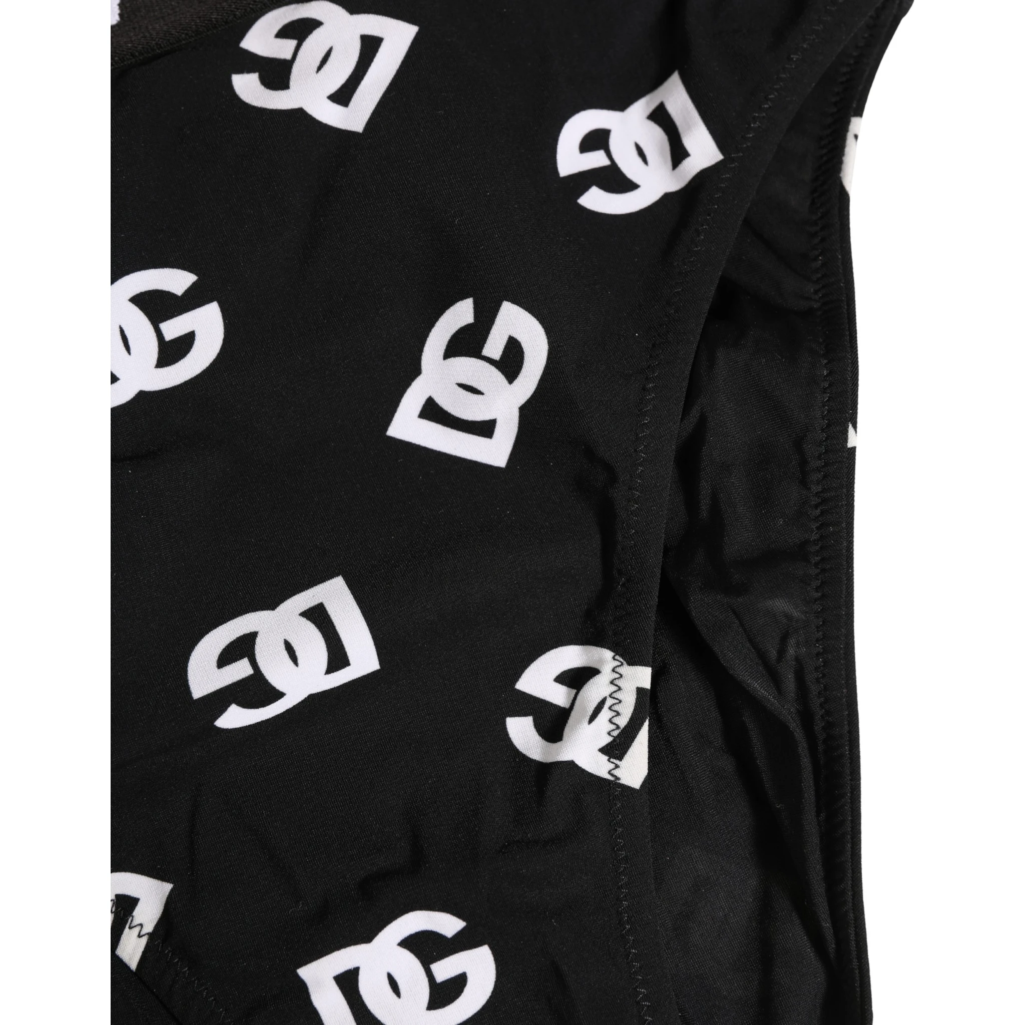 White Black Logo Waistband Midi Brief Underwear