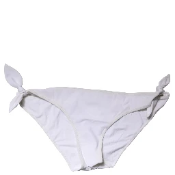White Side-Tie Bikini Bottom Swimsuit Swimwear