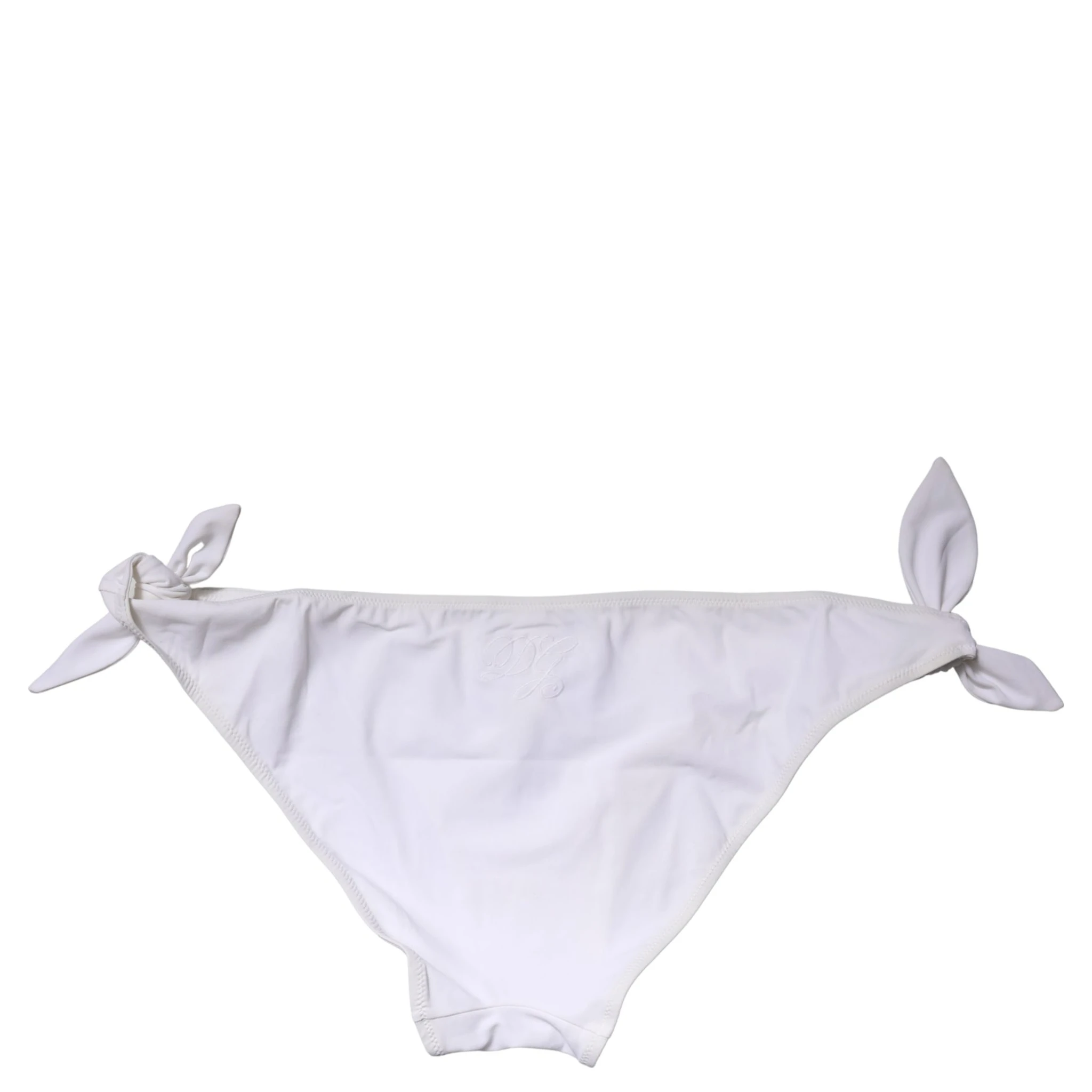 White Side-Tie Bikini Bottom Swimsuit Swimwear