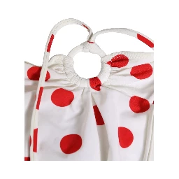 White Polka Dot One-Piece Swimsuit Swimwear