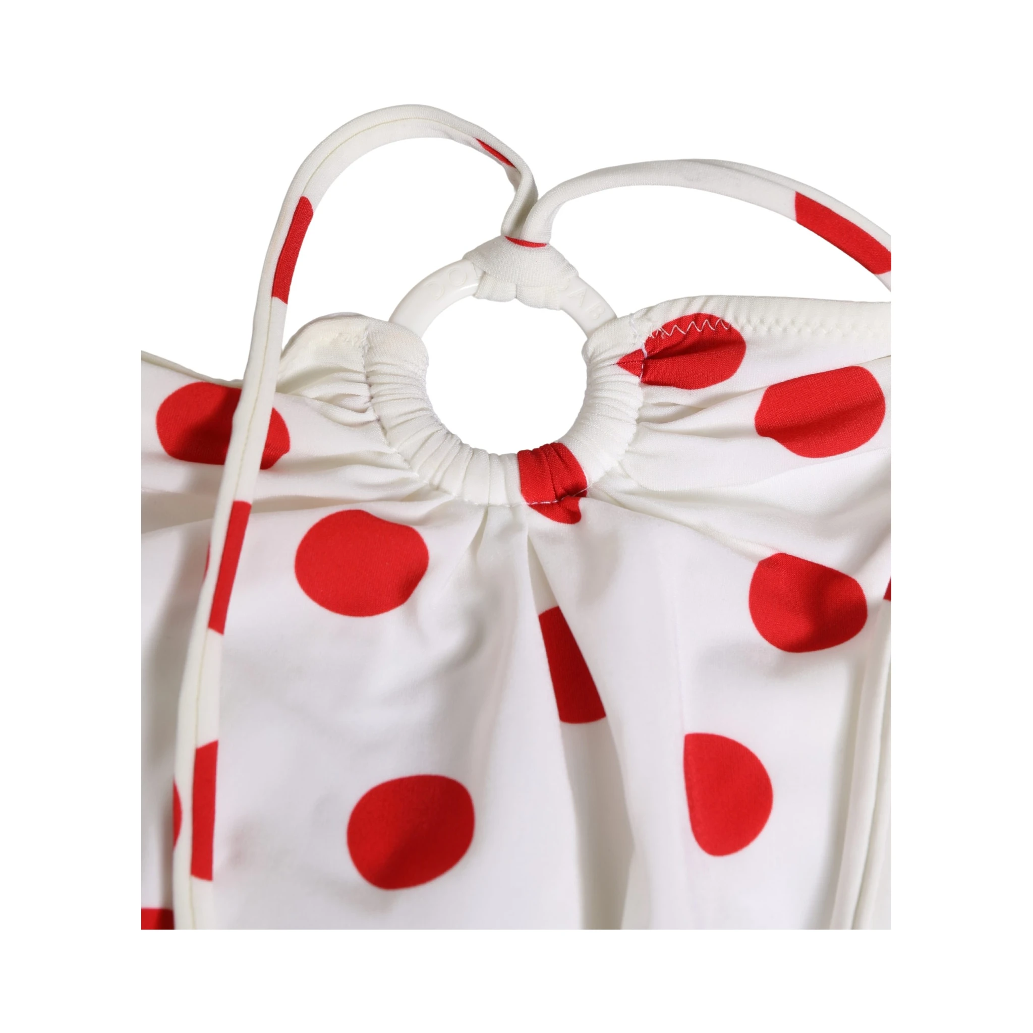 White Polka Dot One-Piece Swimsuit Swimwear