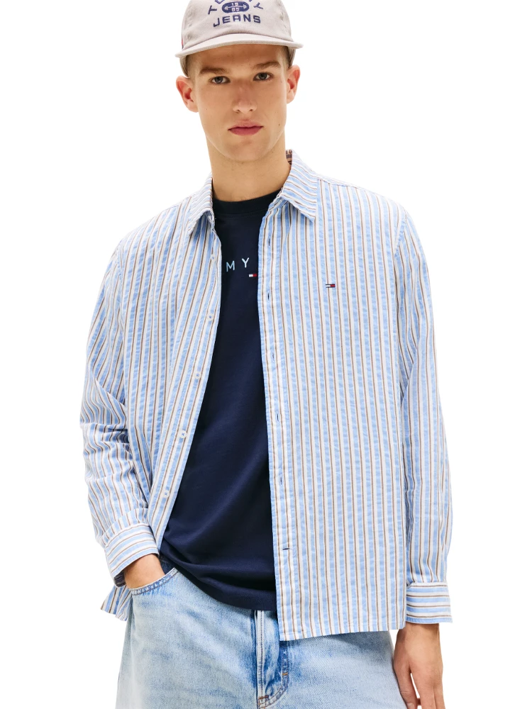 TOMMY JEANS  Shirts Clear Blue alternative